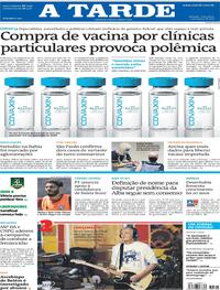 Capa do jornal A Tarde 05/01/2021