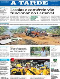 Capa do jornal A Tarde 05/02/2021