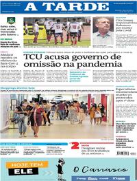 Capa do jornal A Tarde 19/04/2021