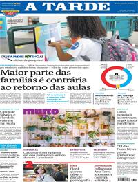Capa do jornal A Tarde 21/02/2021