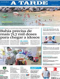 Capa do jornal A Tarde 26/01/2021