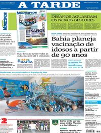 Capa do jornal A Tarde 28/01/2021