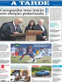 Capa do jornal A Tarde 17/08/2022