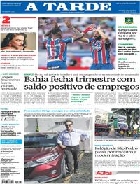 Capa do jornal A Tarde 01/05/2024