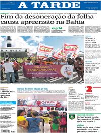 Capa do jornal A Tarde 02/05/2024