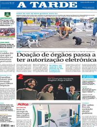 Capa do jornal A Tarde 03/04/2024