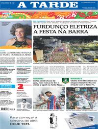 Capa do jornal A Tarde 05/02/2024