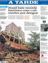 Capa do jornal A Tarde 09/04/2024