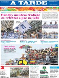 Capa do jornal A Tarde 12/02/2024