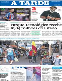 Capa do jornal A Tarde 13/04/2024