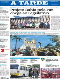 Capa do jornal A Tarde 14/03/2024