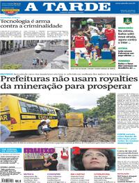 Capa do jornal A Tarde 14/04/2024