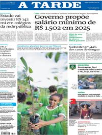 Capa do jornal A Tarde 16/04/2024