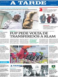 Capa do jornal A Tarde 17/02/2024