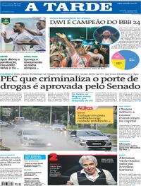 Capa do jornal A Tarde 17/04/2024