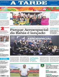 Capa do jornal A Tarde 19/01/2024