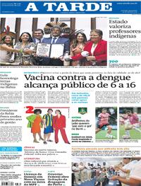 Capa do jornal A Tarde 19/04/2024