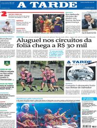Capa do jornal A Tarde 20/01/2024