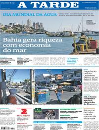 Capa do jornal A Tarde 22/03/2024