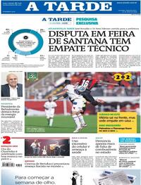 Capa do jornal A Tarde 22/04/2024