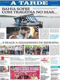 Capa do jornal A Tarde 23/01/2024