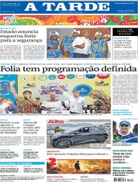 Capa do jornal A Tarde 24/01/2024