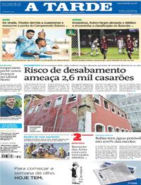 Capa do jornal A Tarde 26/02/2024