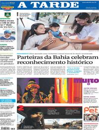 Capa do jornal A Tarde 26/05/2024