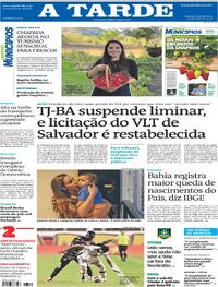Capa do jornal A Tarde 28/03/2024