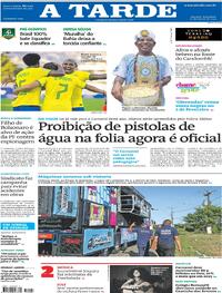 Capa do jornal A Tarde 30/01/2024