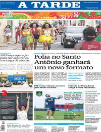 Capa do jornal A Tarde 31/01/2024