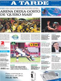Capa do jornal A Tarde 01/09/2025