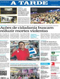 Capa do jornal A Tarde 01/10/2025
