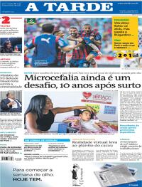 Capa do jornal A Tarde 03/11/2025