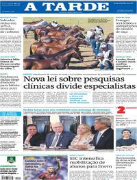 Capa do jornal A Tarde 04/11/2025