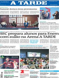 Capa do jornal A Tarde 06/11/2025