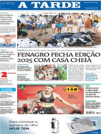 Capa do jornal A Tarde 08/12/2025