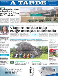 Capa do jornal A Tarde 09/06/2025