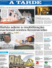 Capa do jornal A Tarde 09/12/2025