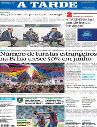 Capa do jornal A Tarde 10/07/2025