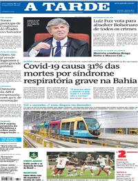 Capa do jornal A Tarde 11/09/2025