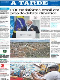 Capa do jornal A Tarde 11/11/2025