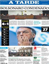 Capa do jornal A Tarde 12/09/2025