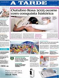 Capa do jornal A Tarde 13/10/2025