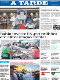 Capa do jornal A Tarde 14/10/2025