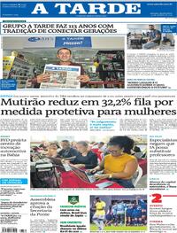 Capa do jornal A Tarde 15/10/2025