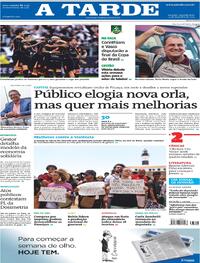Capa do jornal A Tarde 15/12/2025