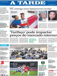 Capa do jornal A Tarde 16/07/2025