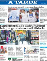 Capa do jornal A Tarde 16/08/2025