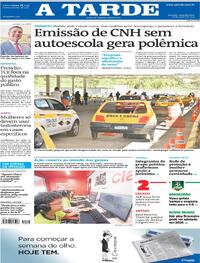 Capa do jornal A Tarde 18/08/2025